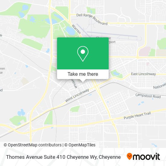 Mapa de Thomes Avenue Suite 410 Cheyenne Wy
