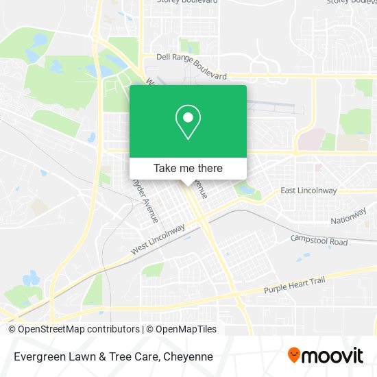 Evergreen Lawn & Tree Care map