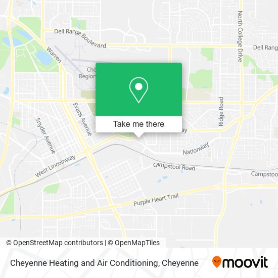 Cheyenne Heating and Air Conditioning map
