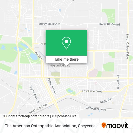 The American Osteopathic Association map