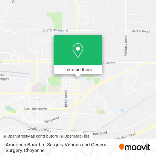 Mapa de American Board of Surgery Venous and General Surgery