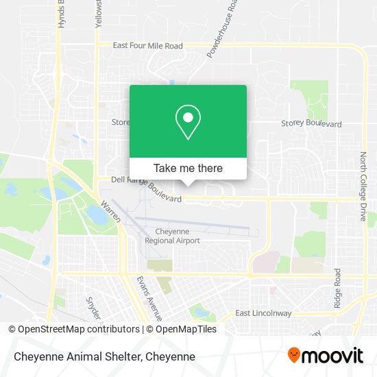 Cheyenne Animal Shelter map