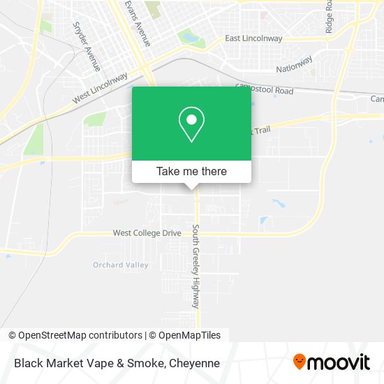 Mapa de Black Market Vape & Smoke