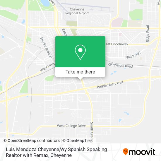 Mapa de Luis Mendoza Cheyenne,Wy Spanish Speaking Realtor with Remax