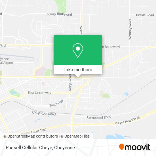 Russell Cellular Cheye map