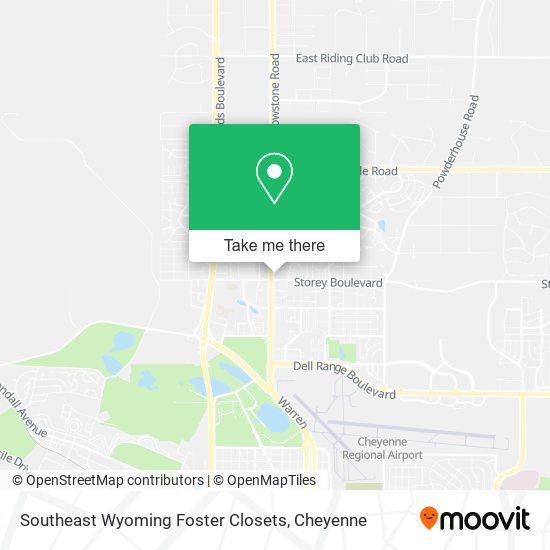 Mapa de Southeast Wyoming Foster Closets