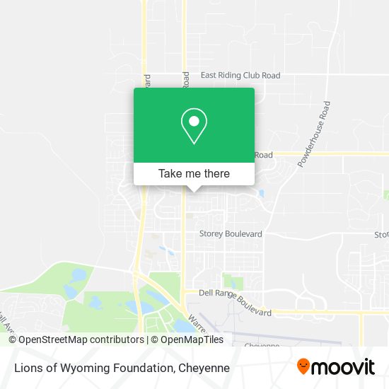 Lions of Wyoming Foundation map
