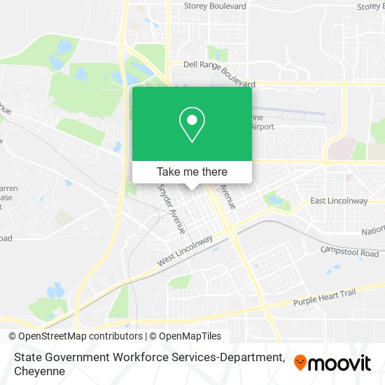 State Government Workforce Services-Department map