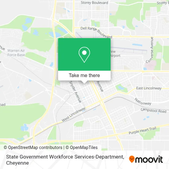 State Government Workforce Services-Department map