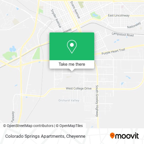 Mapa de Colorado Springs Apartments