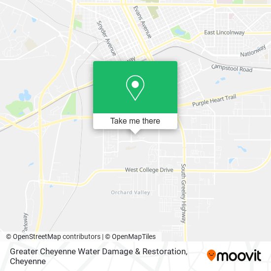 Greater Cheyenne Water Damage & Restoration map