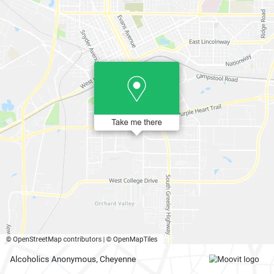 Alcoholics Anonymous map