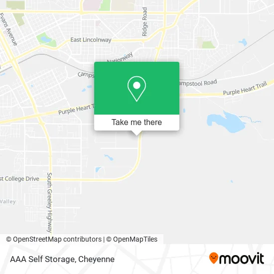 AAA Self Storage map