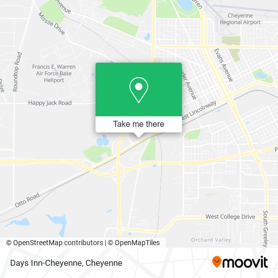 Days Inn-Cheyenne map