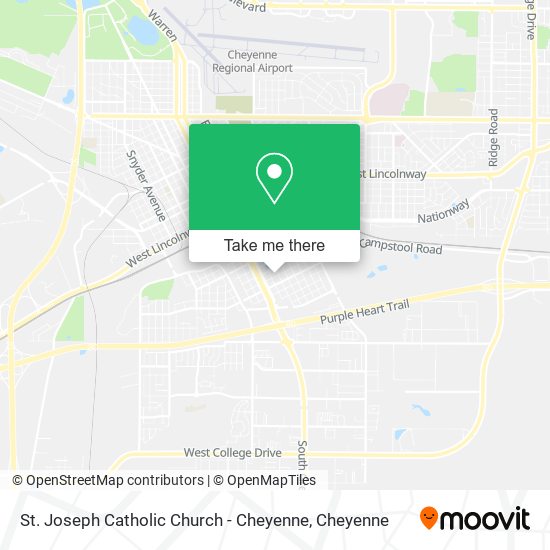 Mapa de St. Joseph Catholic Church - Cheyenne