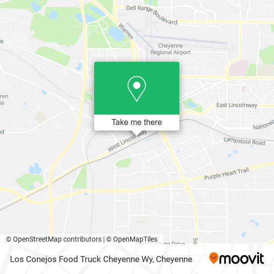 Mapa de Los Conejos Food Truck Cheyenne Wy