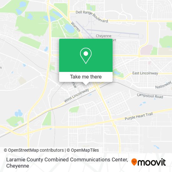 Mapa de Laramie County Combined Communications Center