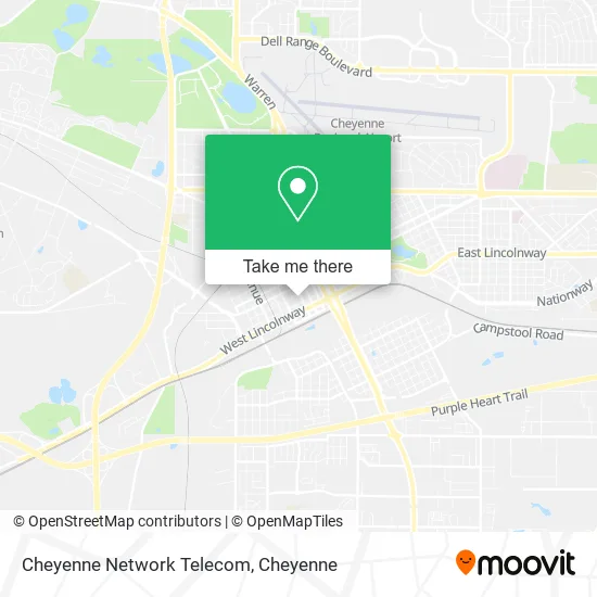 Mapa de Cheyenne Network Telecom