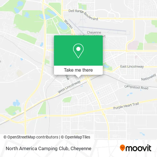 Mapa de North America Camping Club