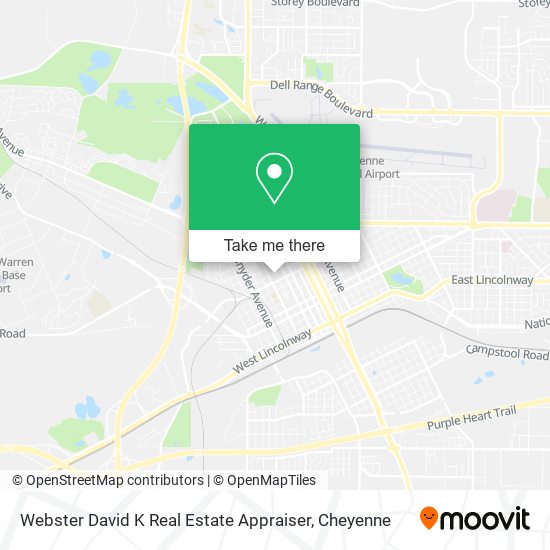 Webster David K Real Estate Appraiser map