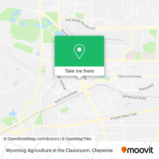 Wyoming Agriculture in the Classroom map