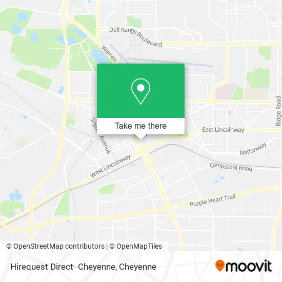 Hirequest Direct- Cheyenne map