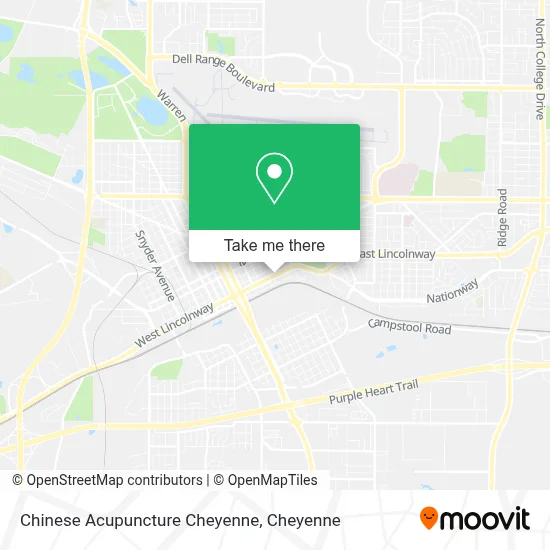 Chinese Acupuncture Cheyenne map