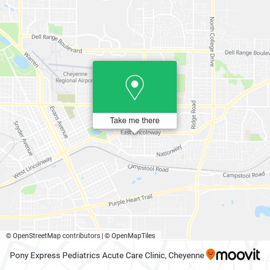 Pony Express Pediatrics Acute Care Clinic map