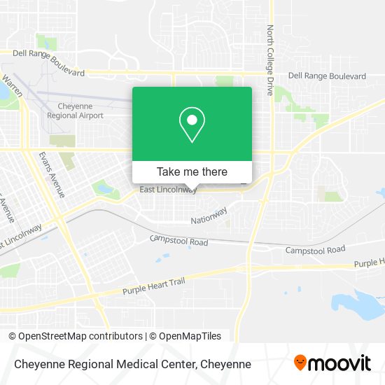 Mapa de Cheyenne Regional Medical Center