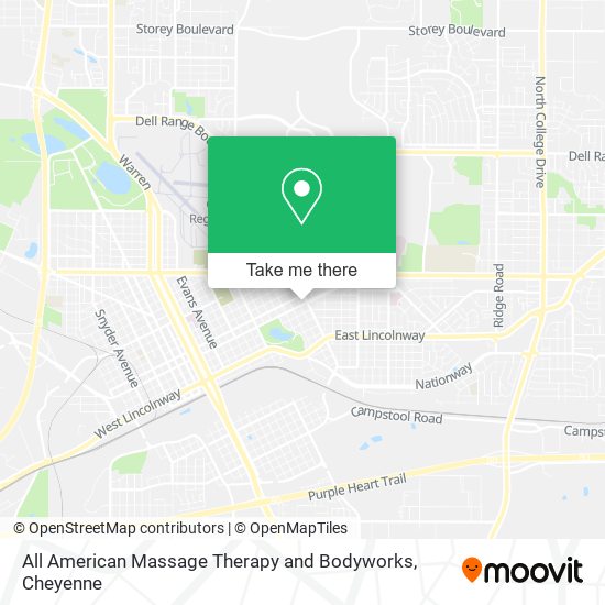 All American Massage Therapy and Bodyworks map