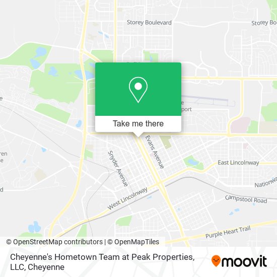 Mapa de Cheyenne's Hometown Team at Peak Properties, LLC