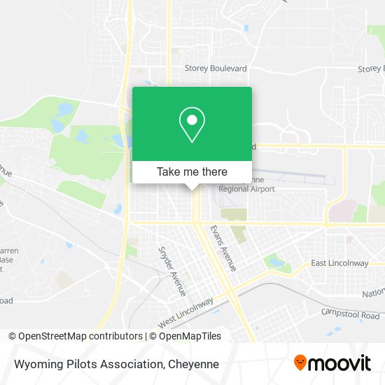 Wyoming Pilots Association map