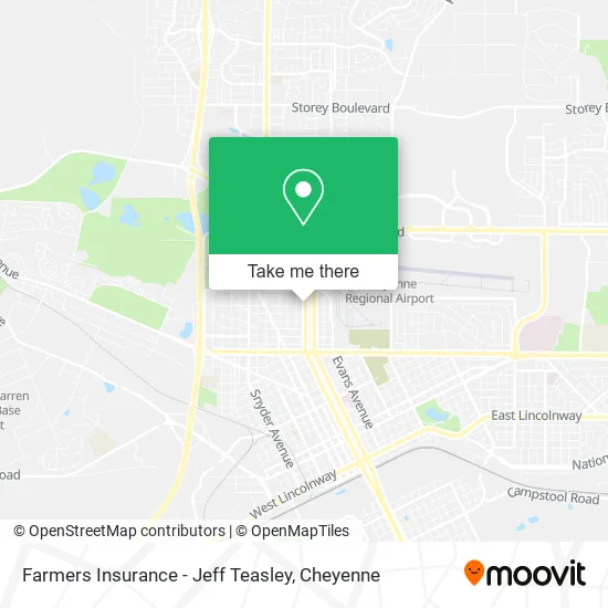 Farmers Insurance - Jeff Teasley map