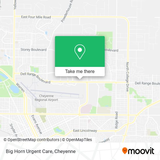 Big Horn Urgent Care map