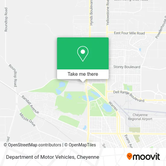 Department of Motor Vehicles map