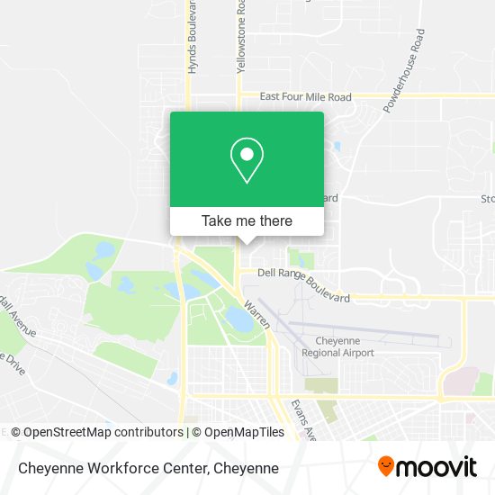 Cheyenne Workforce Center map