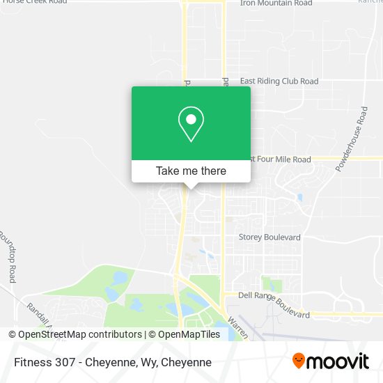 Mapa de Fitness 307 - Cheyenne, Wy