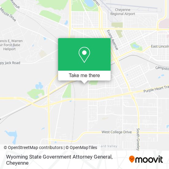 Wyoming State Government Attorney General map
