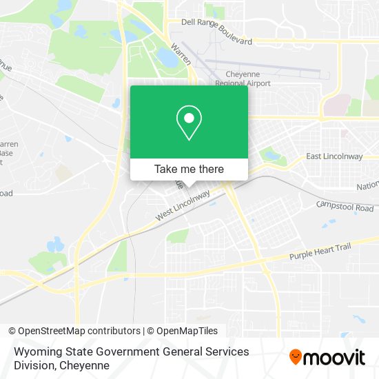 Wyoming State Government General Services Division map