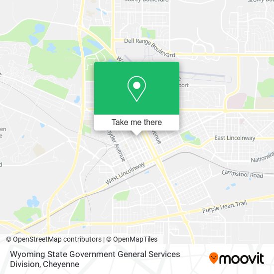 Mapa de Wyoming State Government General Services Division