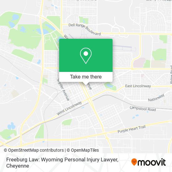 Freeburg Law: Wyoming Personal Injury Lawyer map