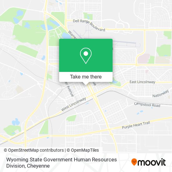 Wyoming State Government Human Resources Division map