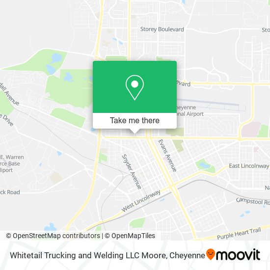 Whitetail Trucking and Welding LLC Moore map