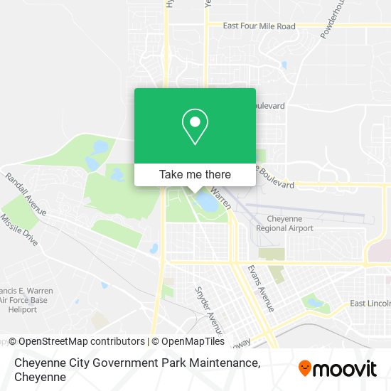 Cheyenne City Government Park Maintenance map