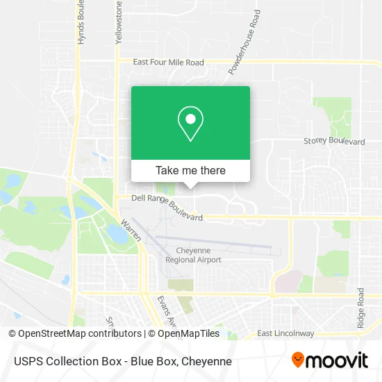 USPS Collection Box - Blue Box map