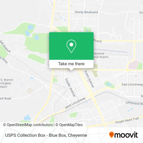USPS Collection Box - Blue Box map
