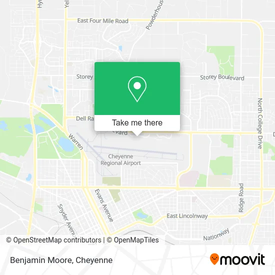 Mapa de Benjamin Moore