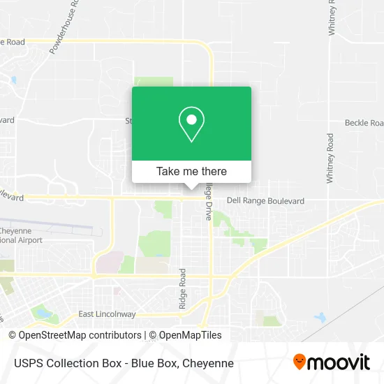 USPS Collection Box - Blue Box map