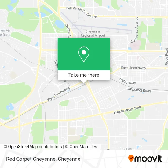 Red Carpet Cheyenne map