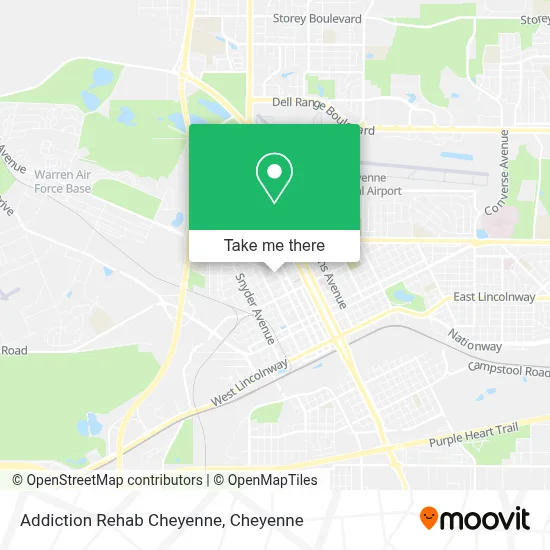 Addiction Rehab Cheyenne map